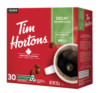 Keurig Tim Hortons Decaf Fine Grind Medium Roast K-Cup® Coffee Pods ...