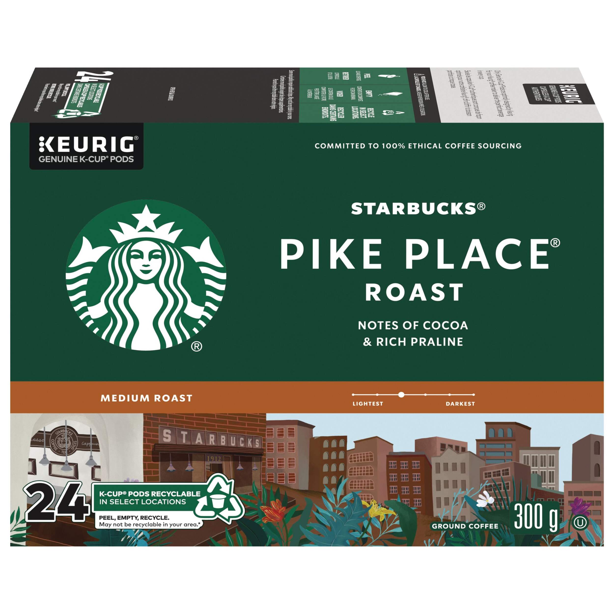 KeurigStarbucks Pike Place Medium Roast K-Cup® Coffee Pods, 300-g, 24-pk Front_Elevated