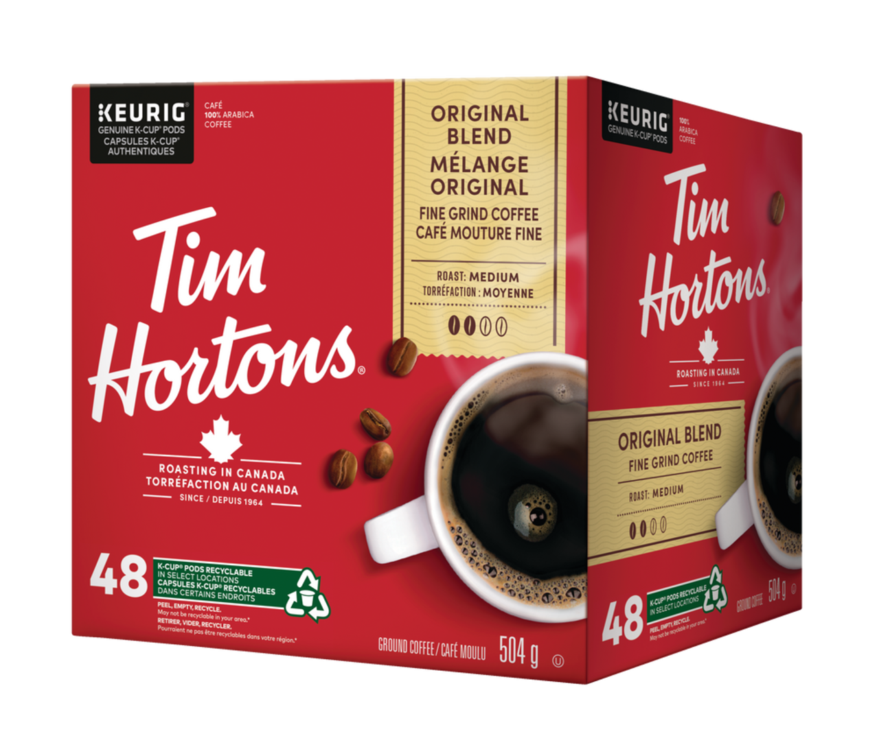 Keurig 48-pk Tim Horton's Original Blend Medium Roast K-Cup® Coffee Pods,  504-g, 48-pk