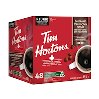 Keurig Tim Hortons Dark Roast K-Cup® Coffee Pods, 504-g, 48-pk Front_Angled_Right