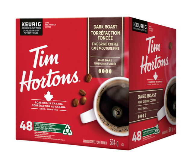 Keurig Tim Hortons Dark Roast K-Cup® Coffee Pods, 504-g, 48-pk ...