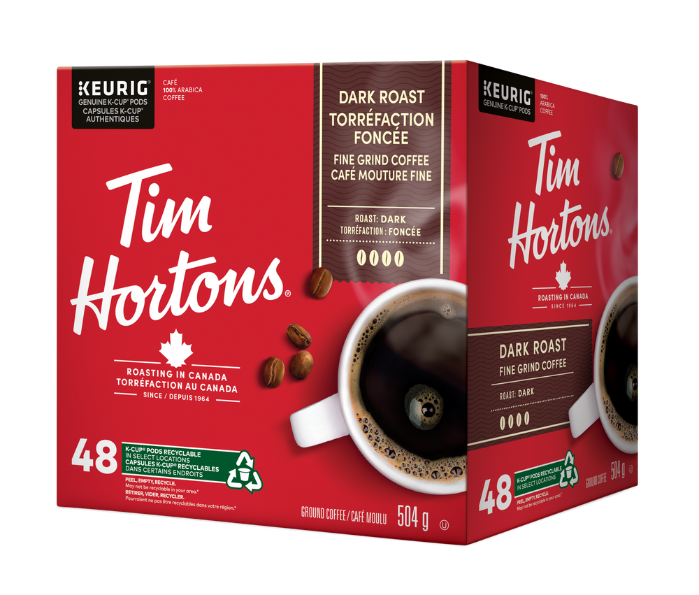 Keurig Tim Hortons Dark Roast K-Cup® Coffee Pods, 504-g, 48-pk ...