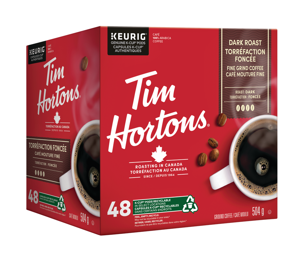 Keurig Tim Hortons Dark Roast K-Cup® Coffee Pods, 504-g, 48-pk ...