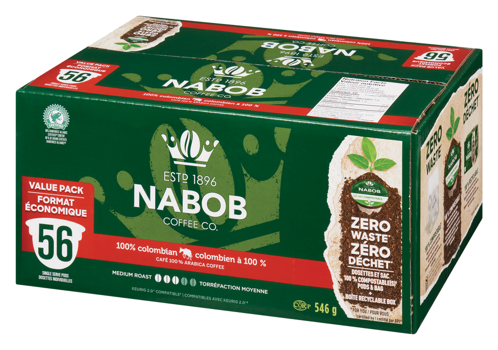 Dosettes de café KCup Nabob 100 colombien torréfaction moyenne, 546