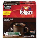 Keurig Folgers Intensely Dark Roast K-Cup® Coffee Pods, 504-g, 48-pk Front_Elevated