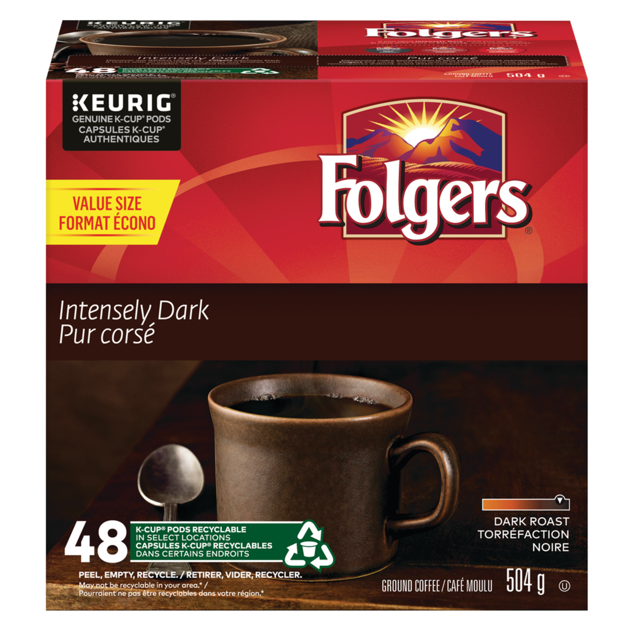 Low-Acid Coffee Dark As Night Single-Serve Cups - 48 Count