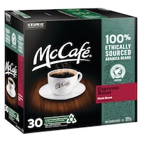 McCafe Premium Espresso Dark Roast, K-Cup Coffee Pods, 323-g, 30-pk Front_Angled_Right