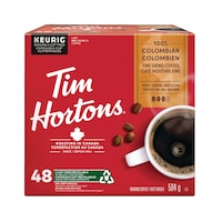 Keurig Tim Horton's 100% Colombian Dark Medium Roast K-Cup® Coffee Pods, 504-g, 48-pk Front_Elevated