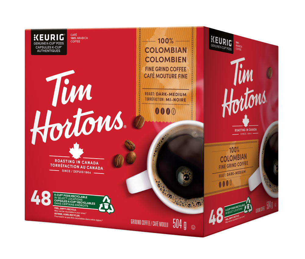 Dosettes de café KCup Keurig Tim Hortons, 100 colombien de