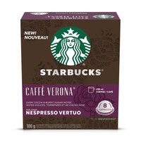Nespresso Starbucks Caffe Verona Coffee Capsules, 100-g, 8-pk