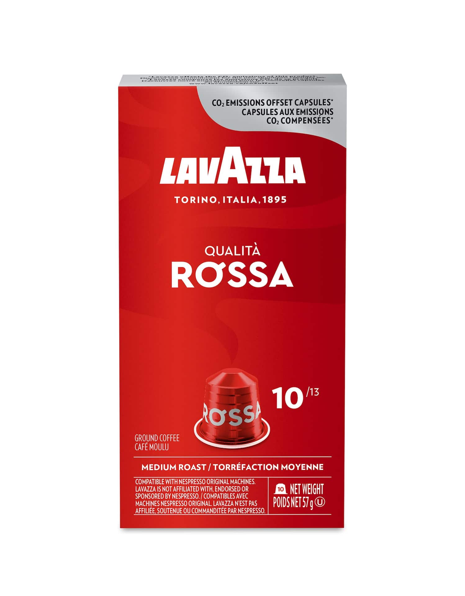 Lavazza Rossa Medium Roast Nespresso Compatible Capsules 50 g 10 pk