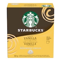 Nespresso Starbucks Vertuo Creamy Vanilla Coffee Capsules, 100-g, 8-pk Front_Elevated