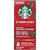 Nespresso Starbucks Holiday Blend Coffee Capsules, 57-g, 10-pk Front_Flat