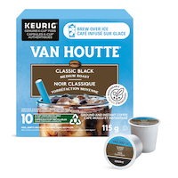 Van Houtte Brew Over Ice Classic Black Roast K-Cup® Coffee Pods, Recyclable, 115-g, 10-pk Composite_or_Mixed