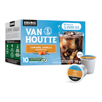 Van Houtte Brew Over Ice Caramel Vanilla Medium Roast K-Cup® Coffee Pods, Recyclable, 115-g, 10-pk Composite_or_Mixed