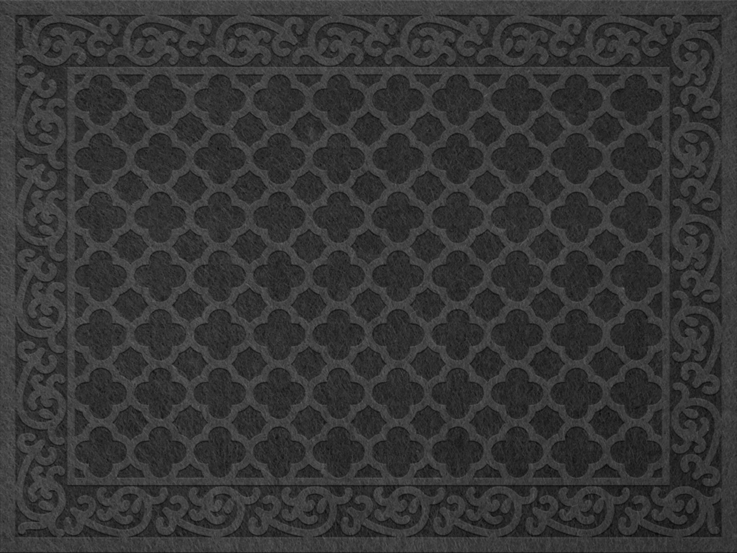 For Living Andor Embossed Indoor/Outdoor Floor Mat, Grey, Assorted Sizes Overhead_Flat