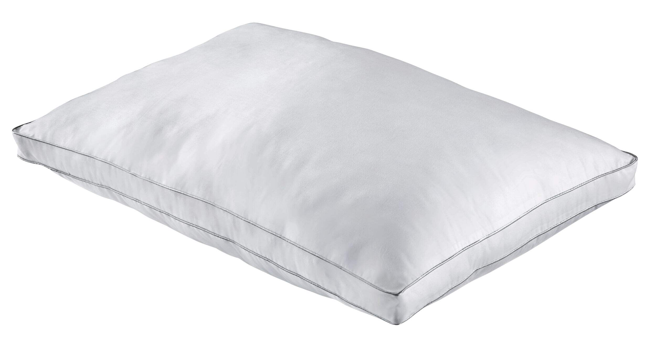 Oreiller d'hôtel For Living géant avec housse en coton, grand lit standard, 27 x 19 po Front_Angled_Left