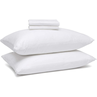 For Living Allergen Shield 100% Cotton Zippered Pillow Protector, White, 2-pk Composite_or_Mixed