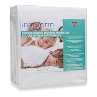 For Living 100% Vinyl Mattress Cover with Zipper, Twin, White