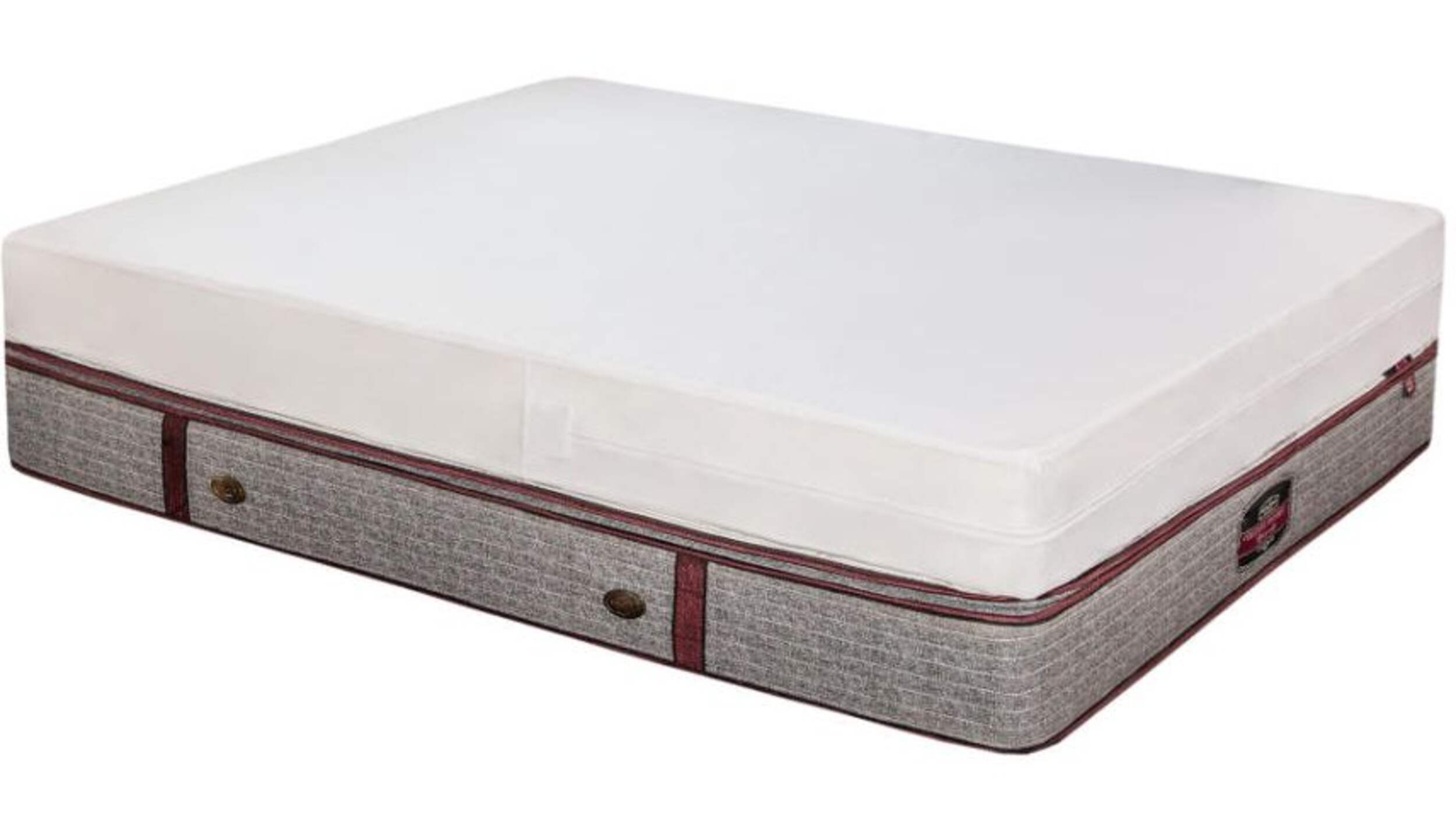 For Living Allergen Shield Mattress Casing for Bed Bugs, Twin, White Front_Three_Fourths_Angled_Right