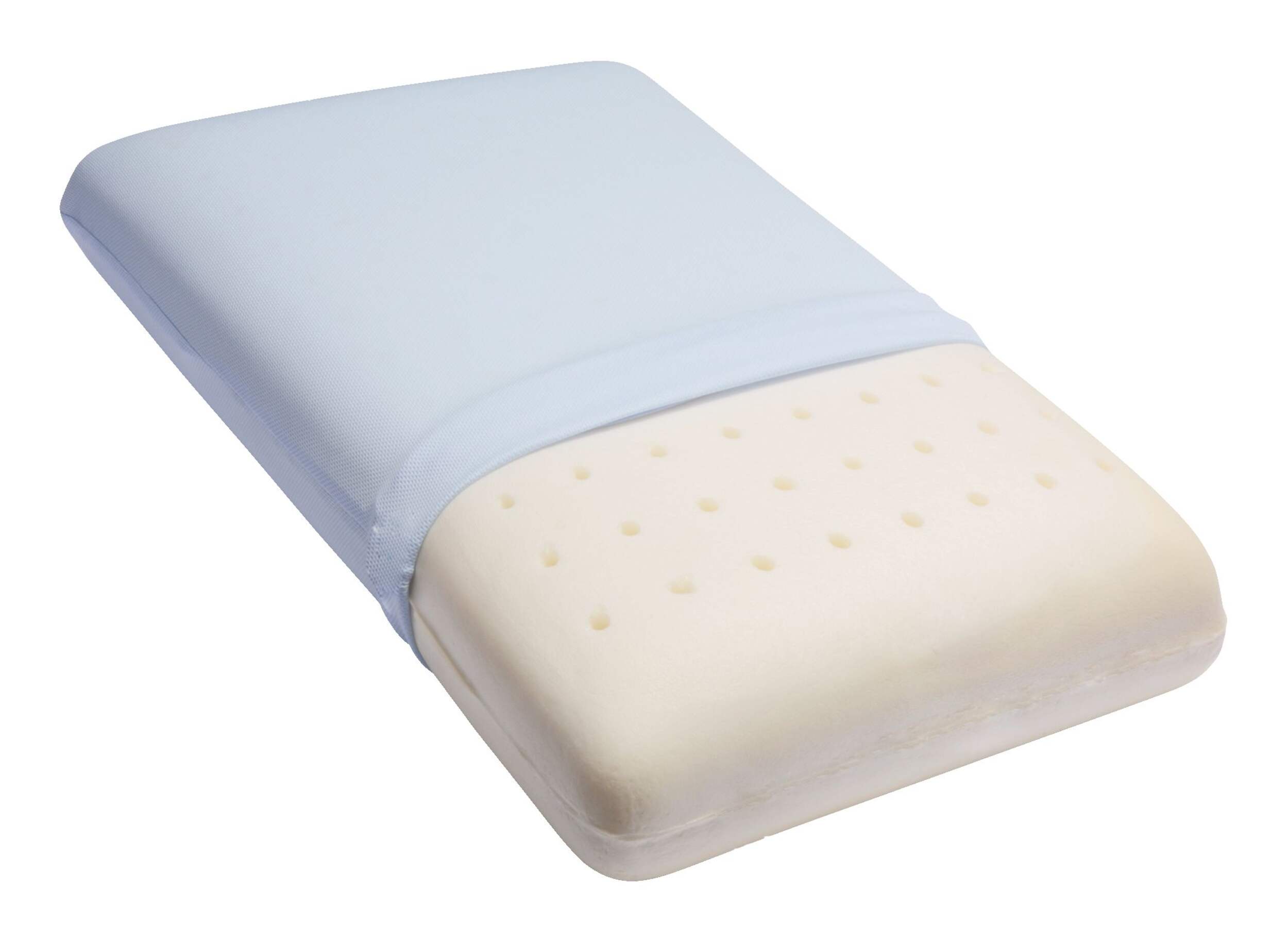 For Living Ventilated Memory Foam Ergonomic Pillow with Coolmax Cover, Standard, 25-in x 16-in Front_Elevated