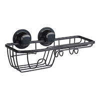 Type A Aluminum Combo Suction Shower Caddy/Basket with Hook, More Options Available