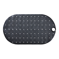 For Living Insta Skid-Resistant Tub Mat with Hook, Black