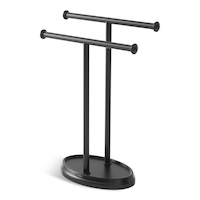 Double porte-serviettes Palm Umbra, noir