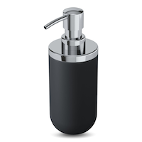 Umbra Junip Soap Pump, Black Front_Three_Fourths_Angled_Left