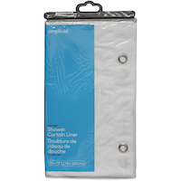 For Living Medium Weight Shower Curtain Liner, Assorted Colours, 70-in x 72-in Front_Flat