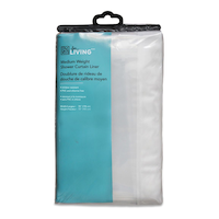 For Living Medium Weight Shower Curtain Liner, Assorted Colours, 70-in x 72-in