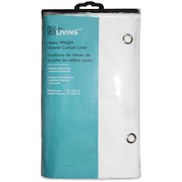 For Living PEVA Heavy Weight Shower Curtain Liner, Assorted Colours, 70-in x 72-in Front_Flat