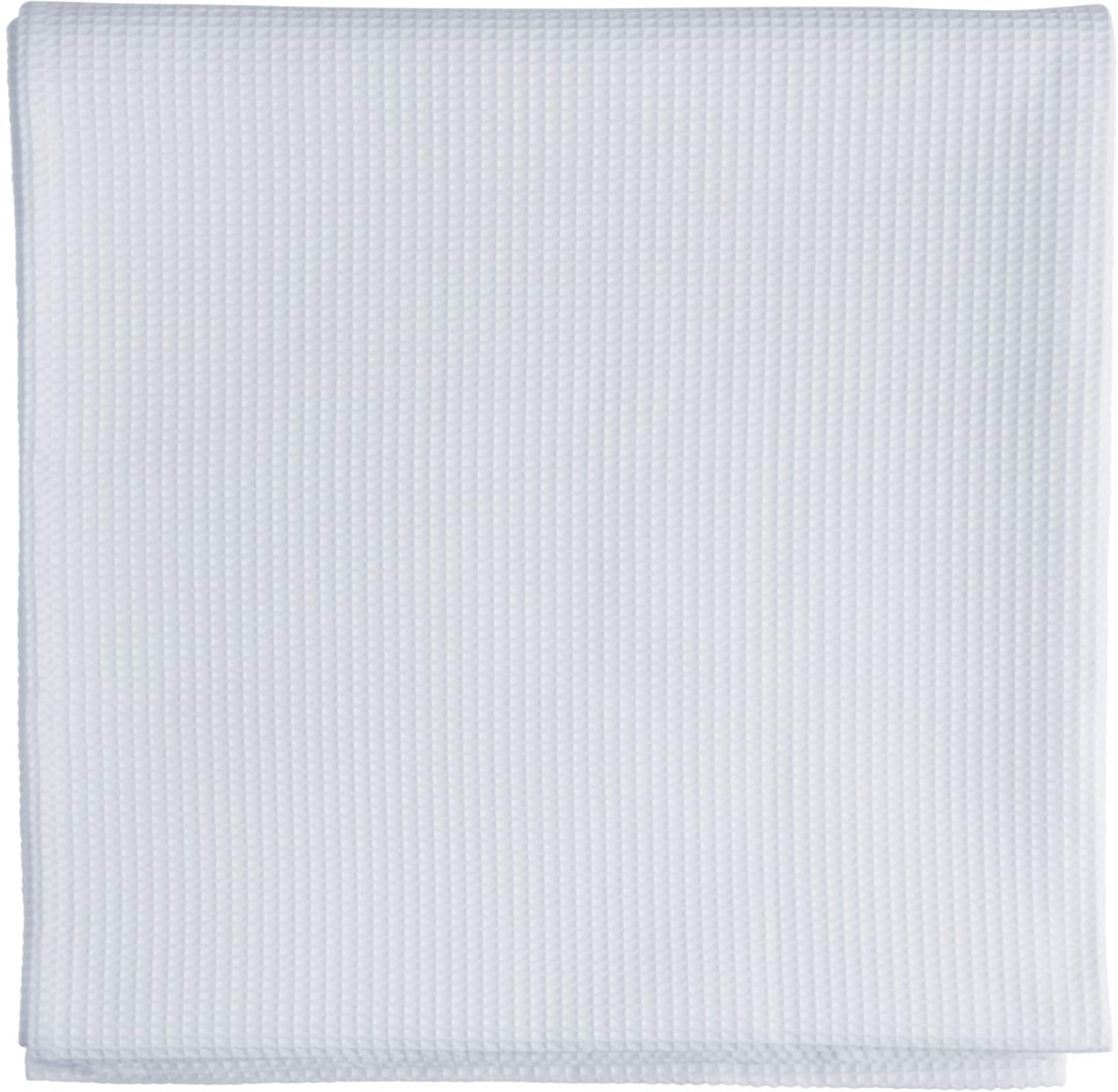 CANVAS Waffle Fabric Machine Wash White Shower Curtain, 72-in x 72-in Front_Flat
