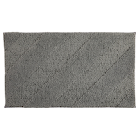 Anti-Skid Recycled Bath Mat, 20-in x 34-in, Grey Overhead_Flat