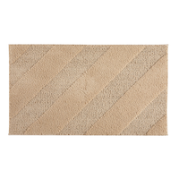 Anti-Skid Recycled Bath Mat, 20-in x 34-in, Beige Overhead_Flat