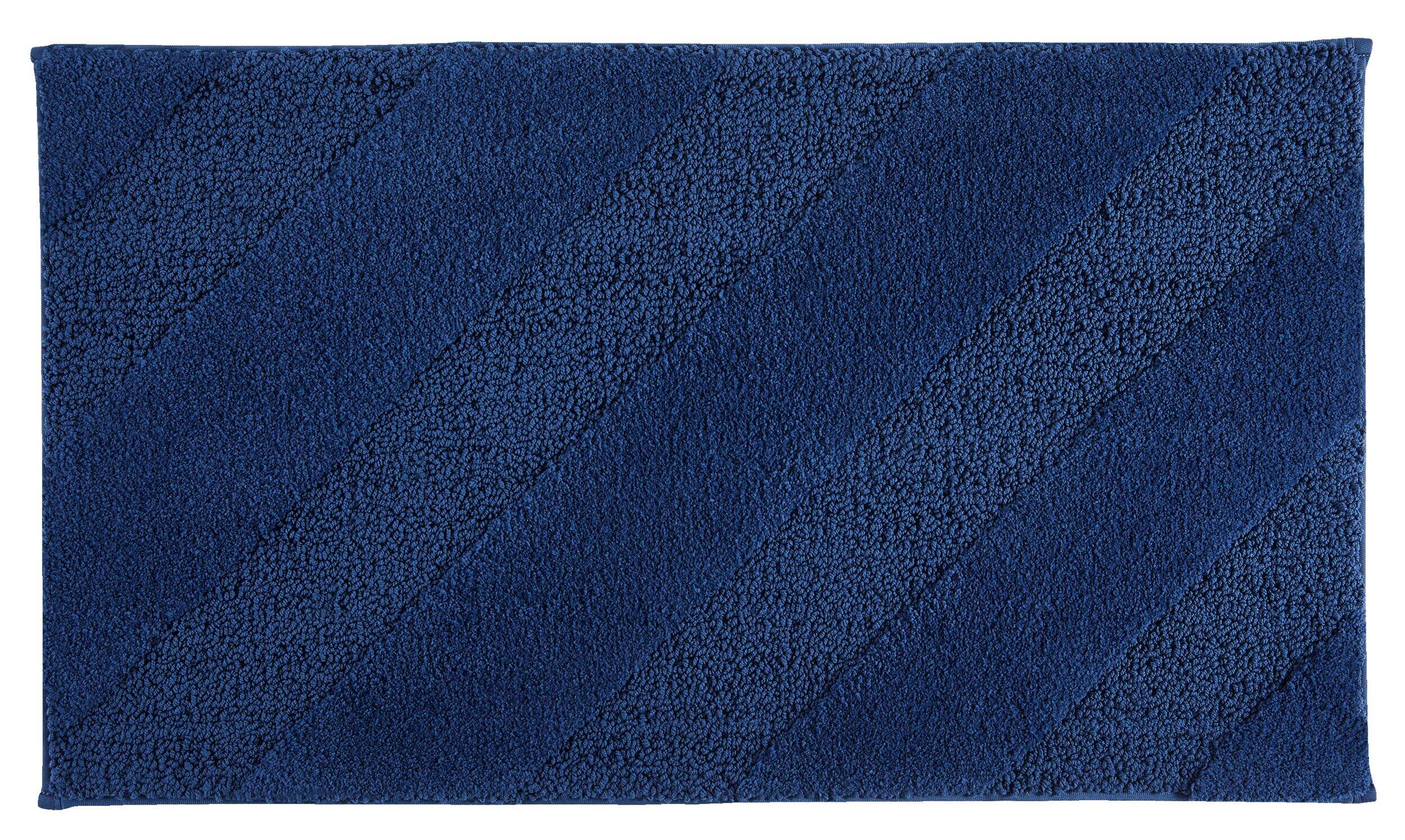 Anti-Skid Recycled Bath Mat, 20-in x 34-in, Blue Overhead_Flat