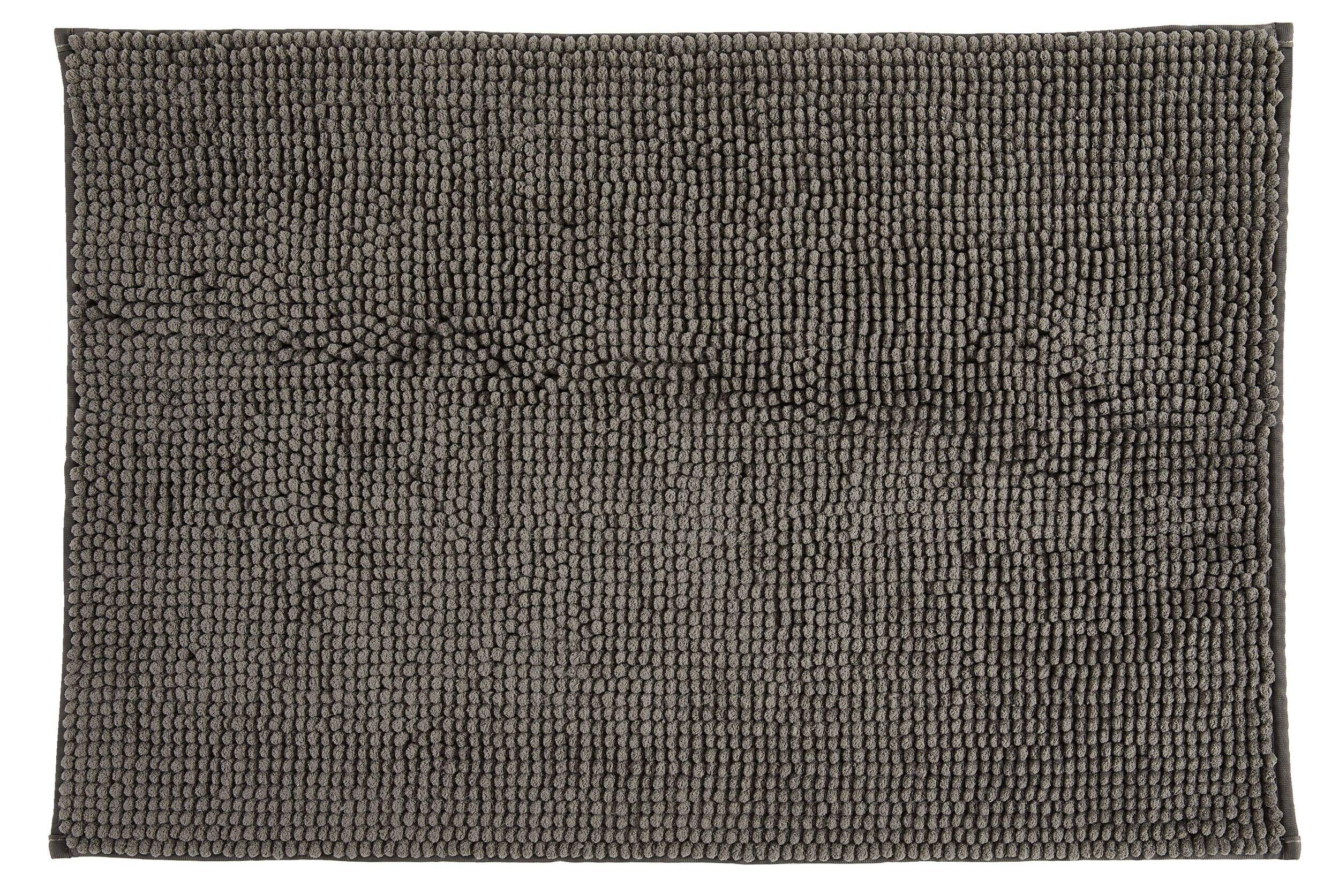 Tapis de bain en chenille, gris foncé, 20 x 30 po Overhead_Flat