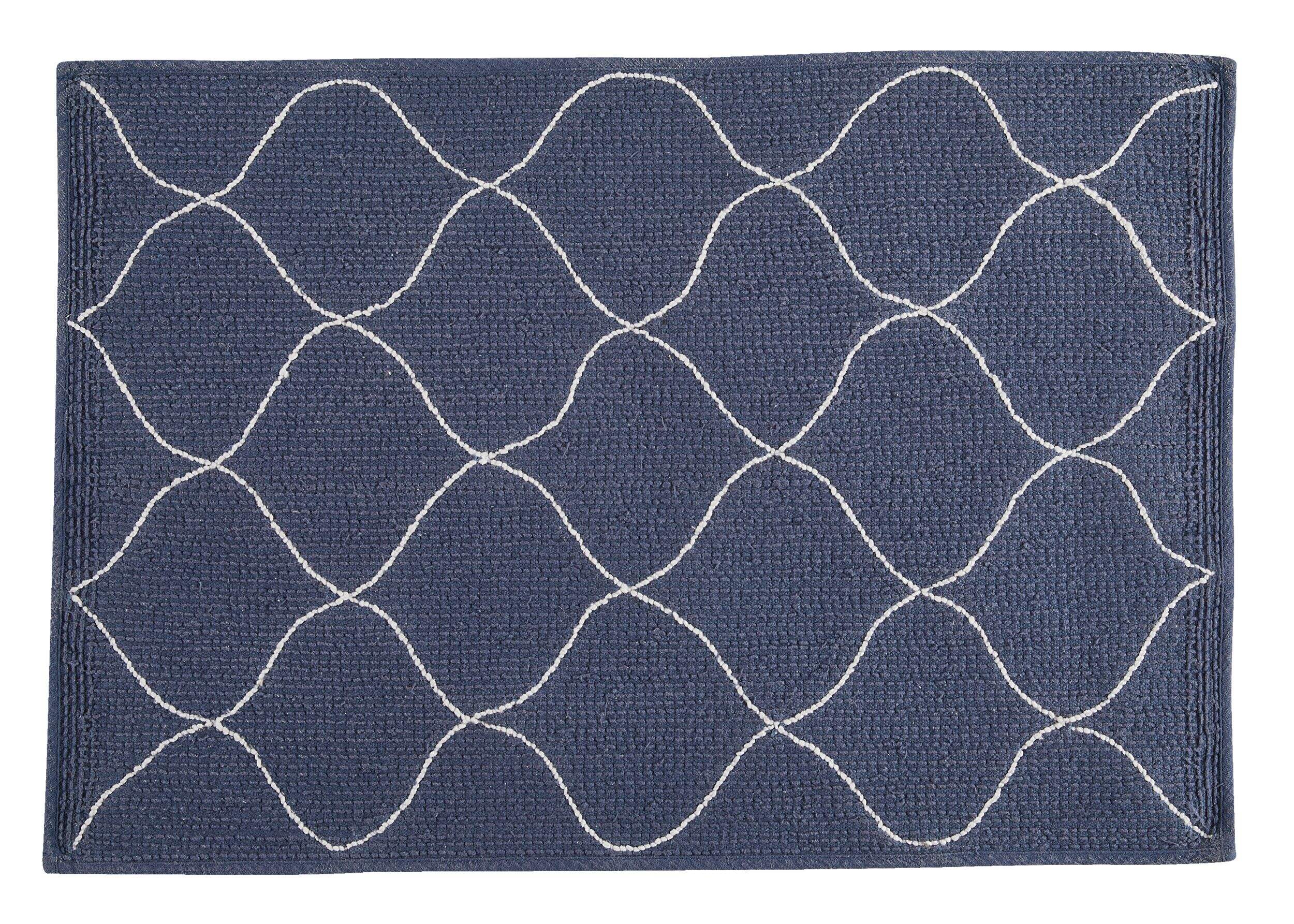For Living Tufted Cotton Bathroom Mat, Blue, 17in x 24in Canadian Tire