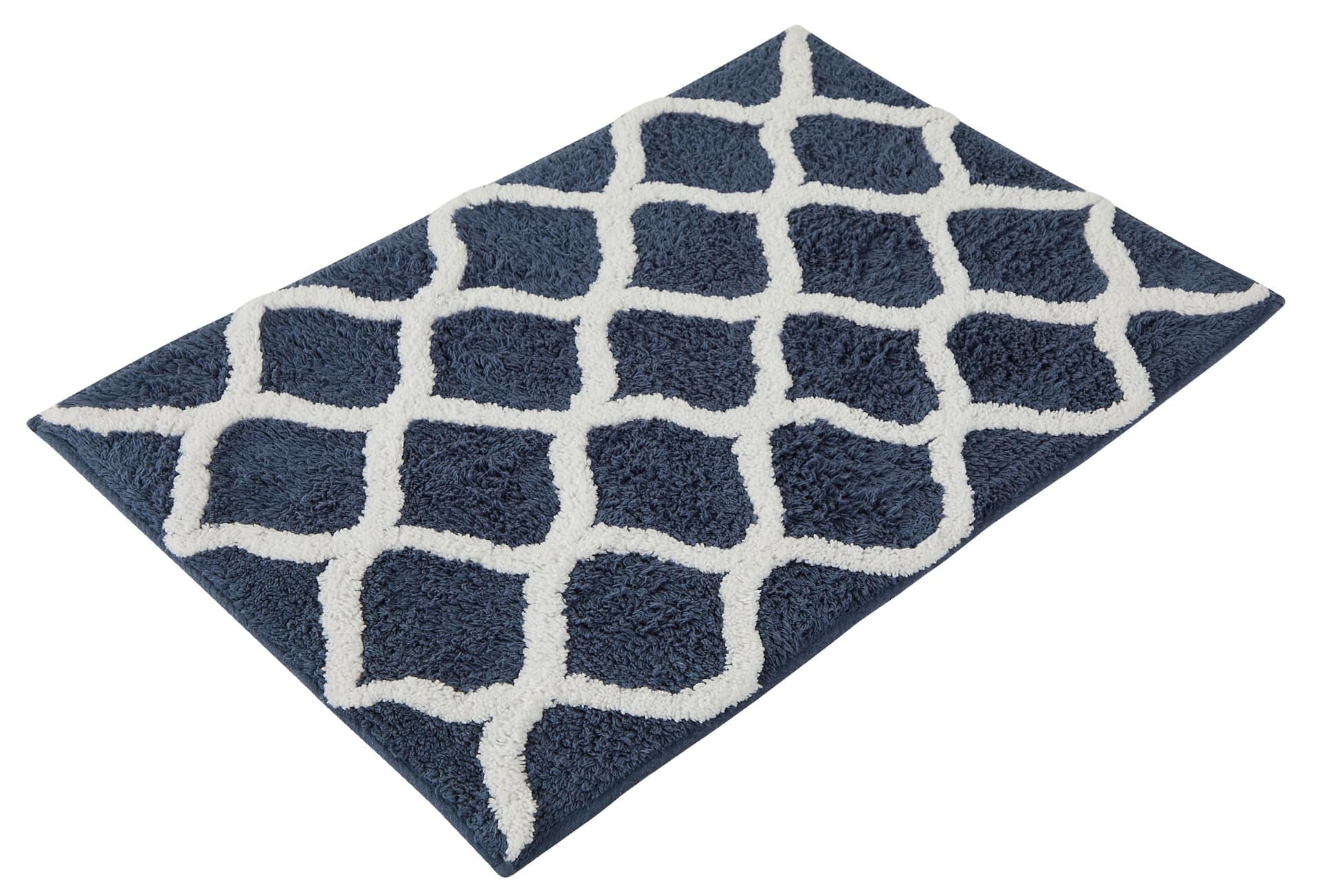 For Living Tufted Cotton Bathroom Mat, Blue, 17-in x 24-in | Canadian Tire