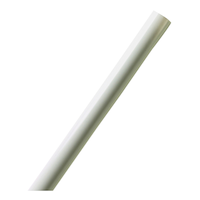 For Living Rust-Resistant Shower Curtain Shower Rod Cover, White, 60-in Front_Angled_Left