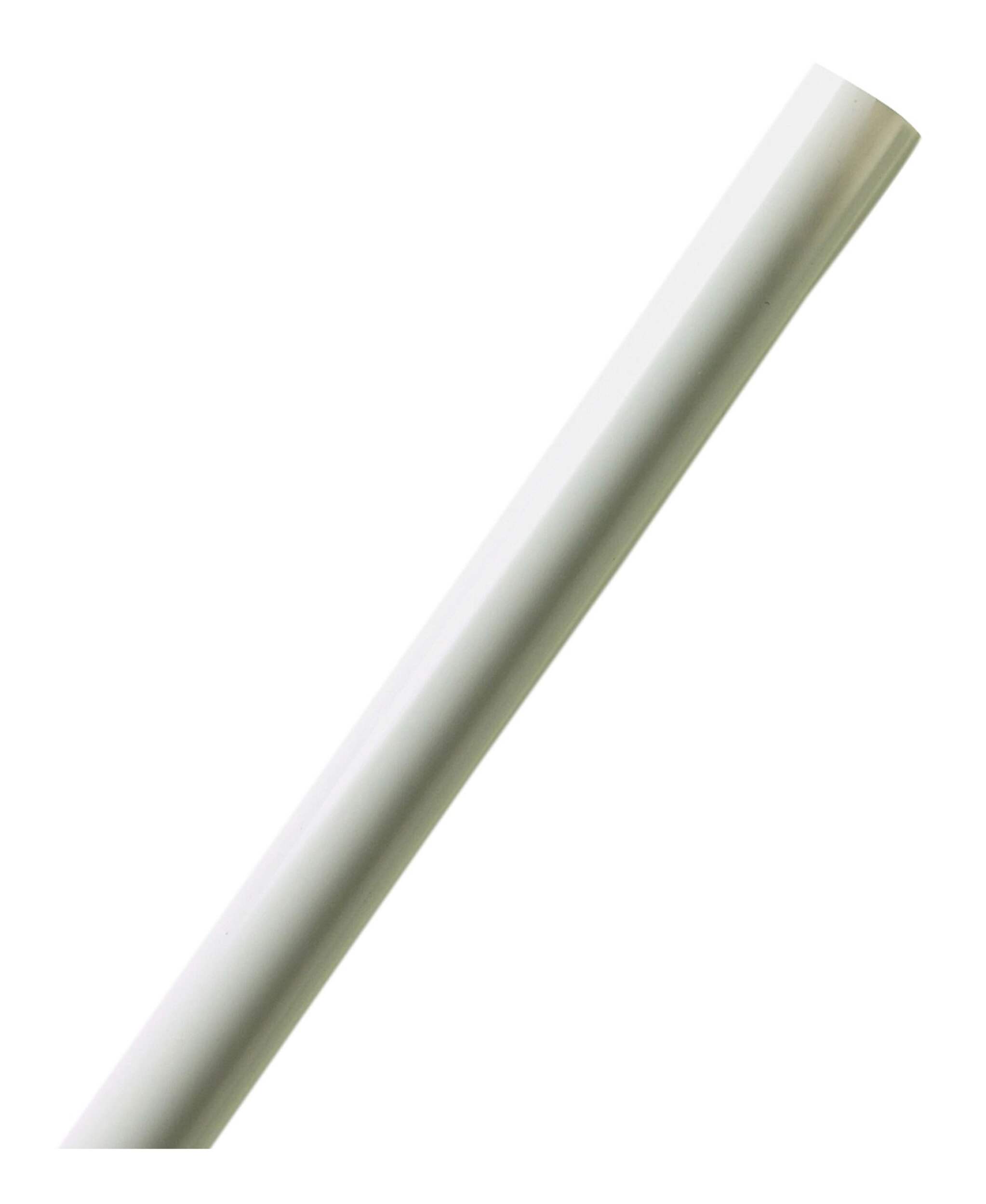 For Living Rust-Resistant Shower Curtain Shower Rod Cover, White, 60-in Front_Angled_Left