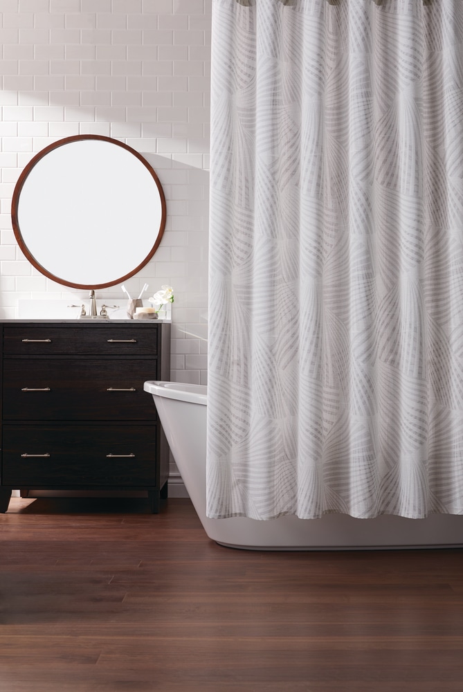 CANVAS Fabric Machine Wash Fronds Shower Curtain, 72in x 72in