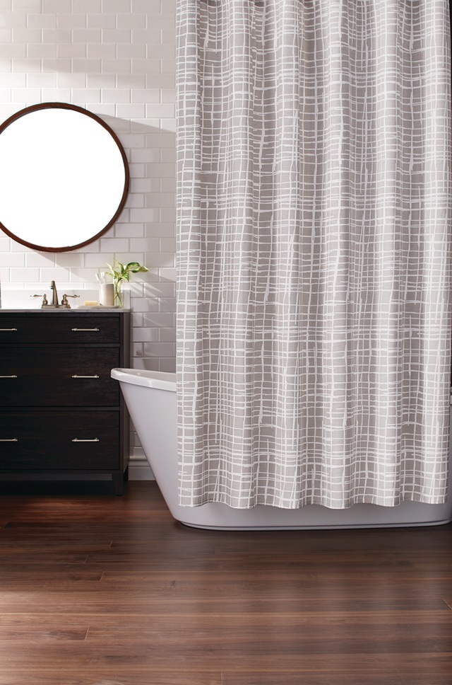 CANVAS Fabric Machine Wash Sticks Shower Curtain, 72in x 72in