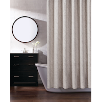 CANVAS Fabric Machine Wash Braid Shower Curtain, 72-in x 72-in Composite_or_Mixed