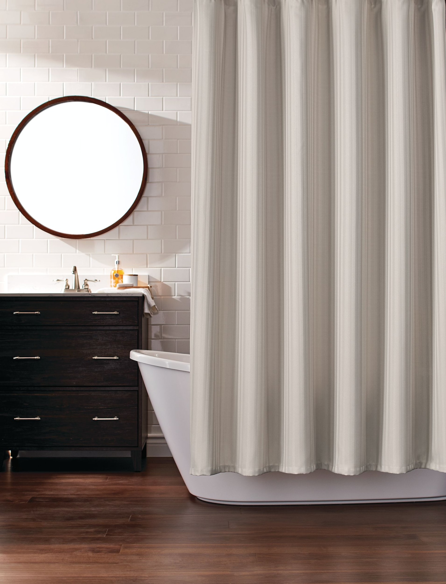 CANVAS Fabric Machine Wash Stone Shower Curtain, 72in x 72in