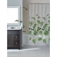 For Living PEVA Botanical Shower Curtain, 72-in x 72-in Composite_or_Mixed