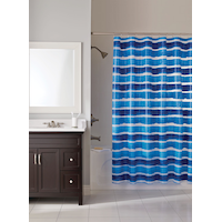 For Living PEVA Stripes Shower Curtain, 72-in x 72-in Composite_or_Mixed