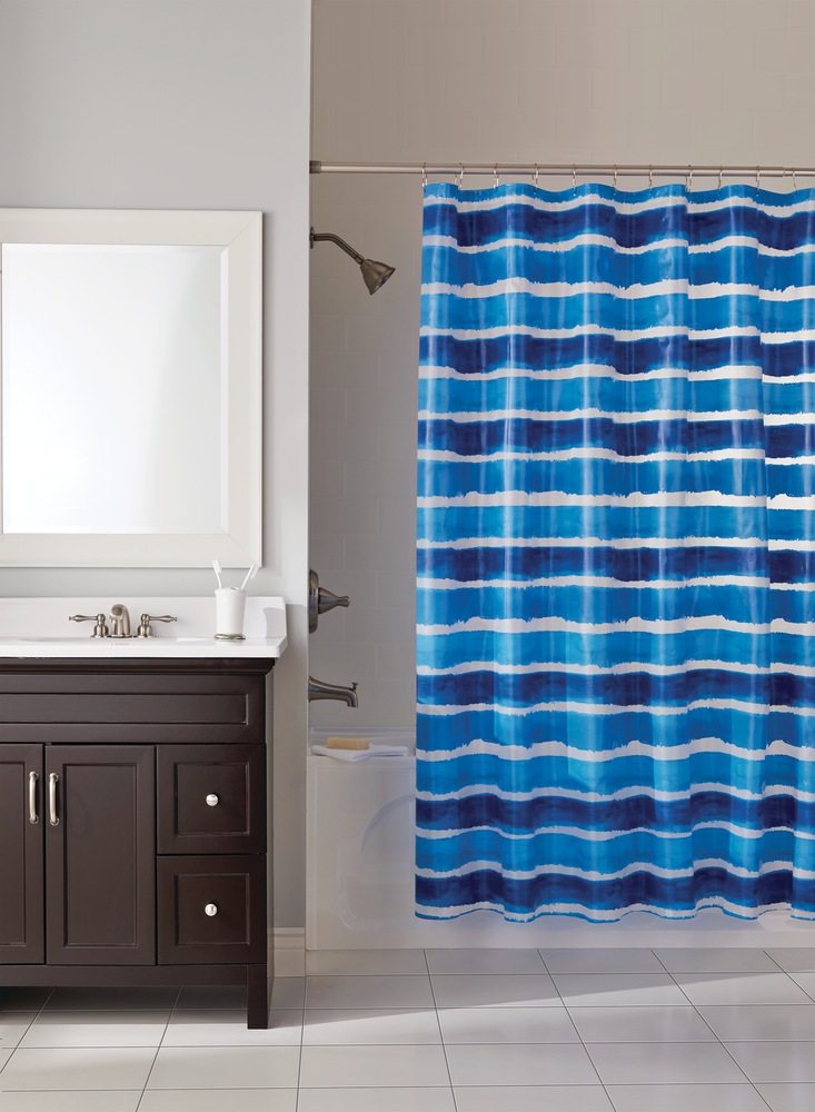 For Living PEVA Stripes Shower Curtain, 72in x 72in Canadian Tire