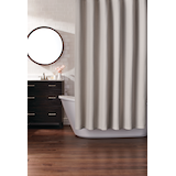 CANVAS Waffle Fabric Machine Wash Stone Shower Curtain, 72-in x 72-in Composite_or_Mixed