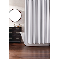 CANVAS Polyester Machine Wash Stripes Shower Curtain, 72-in x 72-in Composite_or_Mixed